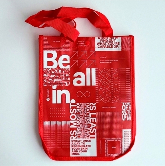 Lululemon 5 Reusable Collectible Carryall Totes White Red Beige Burgundy Olympic - Picture 5 of 16